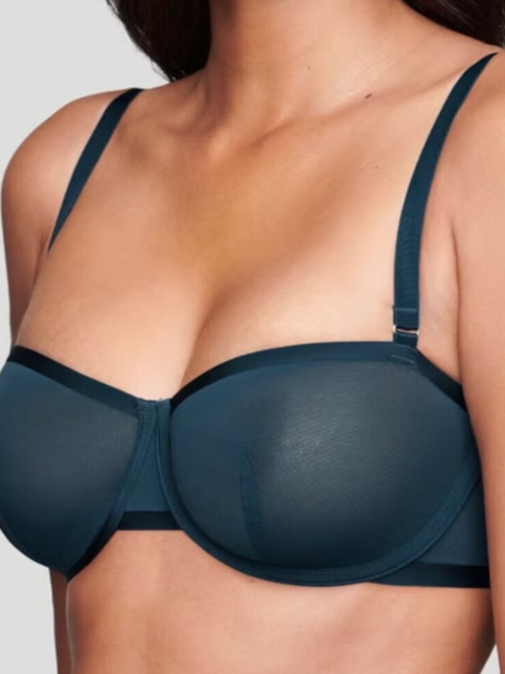 Excellent CUUP The Balconette Mesh Bra in Ocean Blue 36E $68